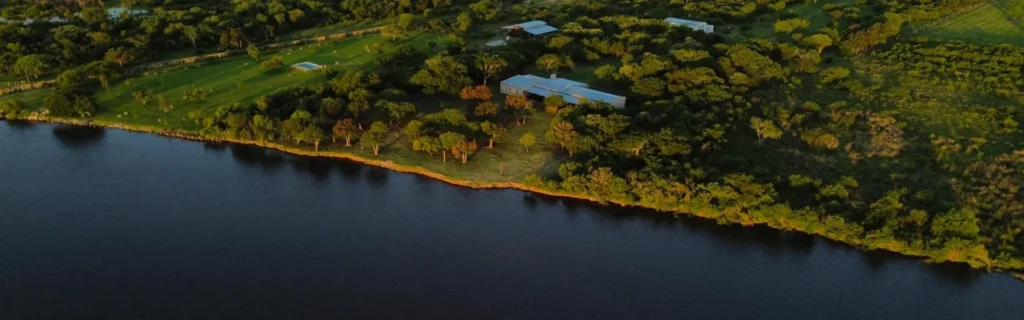 Panoramic view of the luxury Golden Dorado Lodge and surroundings