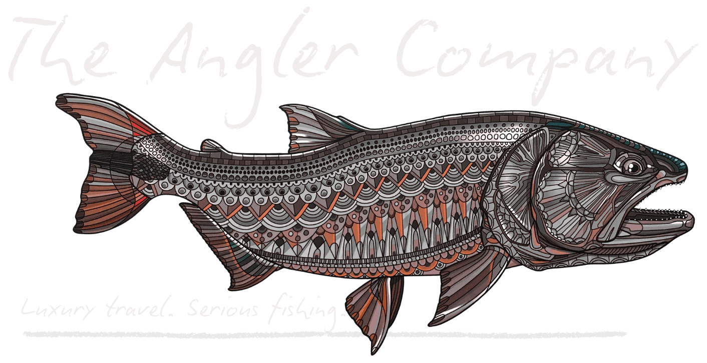 The Angler Company White Logo