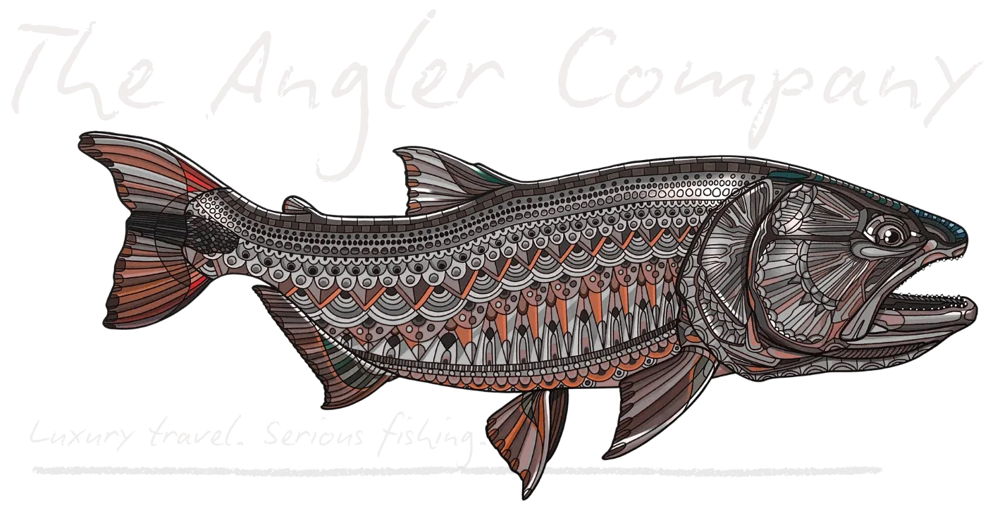 The Angler Company White Logo